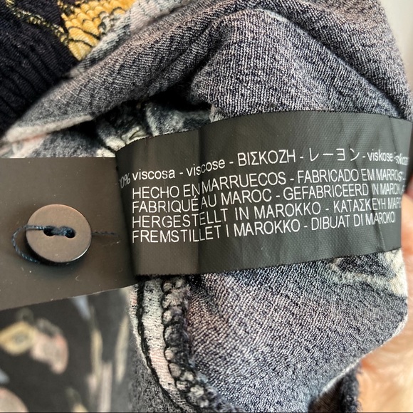 Zara Telephone Print Top Size Medium - Picture 9 of 10